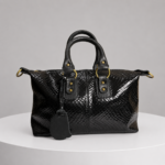 Luxury Leather Handbag Stunning Elegance for Women Work Travel Party Exotic Python Style Shoulder Tote Bag