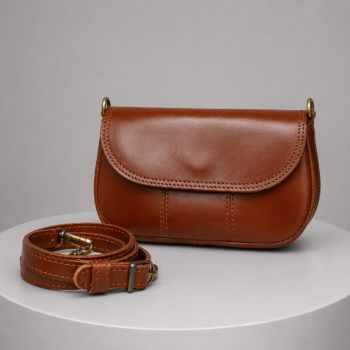 Premium Genuine Leather Crossbody Bag Timeless Elegance for Women Daily Travel Vintage Minimalist Shoulder Purse MENUR